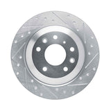 Dynamic Friction 2013-2025 Mazda CX-30 Rear Right Drilled & Slotted Silver Brake Rotor by Dynamic Friction Company 631-80083R