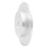 Dynamic Friction 2011-2016 Scion TC Rear Left Drilled & Slotted Silver Brake Rotor by Dynamic Friction Company 631-91000L