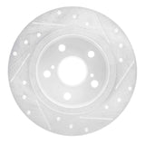Dynamic Friction 2011-2016 Scion TC Rear Left Drilled & Slotted Silver Brake Rotor by Dynamic Friction Company 631-91000L