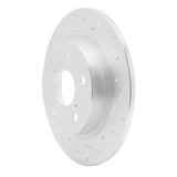 Dynamic Friction 2011-2016 Scion TC Rear Right Drilled & Slotted Silver Brake Rotor by Dynamic Friction Company 631-91000R