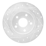 Dynamic Friction 2011-2016 Scion TC Rear Right Drilled & Slotted Silver Brake Rotor by Dynamic Friction Company 631-91000R