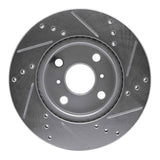 Dynamic Friction 2012-2015 Scion IQ Front Left Drilled & Slotted Silver Brake Rotor by Dynamic Friction Company 631-91001L