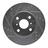 Dynamic Friction 2012-2015 Scion IQ Front Left Drilled & Slotted Silver Brake Rotor by Dynamic Friction Company 631-91001L