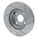 Dynamic Friction 2012-2015 Scion IQ Front Left Drilled & Slotted Silver Brake Rotor by Dynamic Friction Company 631-91001L