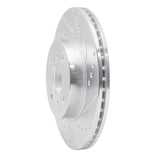 Dynamic Friction 2012-2015 Scion IQ Front Right Drilled & Slotted Silver Brake Rotor by Dynamic Friction Company 631-91001R