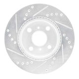 Dynamic Friction 2012-2015 Scion IQ Front Right Drilled & Slotted Silver Brake Rotor by Dynamic Friction Company 631-91001R
