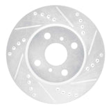 Dynamic Friction 2012-2015 Scion IQ Front Right Drilled & Slotted Silver Brake Rotor by Dynamic Friction Company 631-91001R