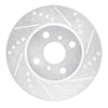 R1 Concepts 2012-2015 Scion IQ Front Right Drilled & Slotted Silver Brake Rotor