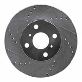 Dynamic Friction 2004-2006 Scion XB Front Left Drilled & Slotted Silver Brake Rotor by Dynamic Friction Company 631-91002L