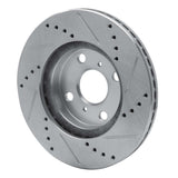 Dynamic Friction 2004-2006 Scion XB Front Left Drilled & Slotted Silver Brake Rotor by Dynamic Friction Company 631-91002L