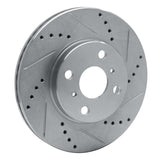 Dynamic Friction 2004-2006 Scion XB Front Right Drilled & Slotted Silver Brake Rotor by Dynamic Friction Company 631-91002R