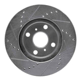 Dynamic Friction 2004-2006 Scion XB Front Right Drilled & Slotted Silver Brake Rotor by Dynamic Friction Company 631-91002R