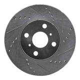 Dynamic Friction 2004-2006 Scion XB Front Right Drilled & Slotted Silver Brake Rotor by Dynamic Friction Company 631-91002R