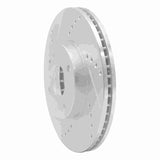 Dynamic Friction 2016-2025 Mazda 2 (Mexico) Front Left Drilled & Slotted Silver Brake Rotor by Dynamic Friction Company 631-91003L