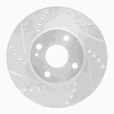 Dynamic Friction 2016-2025 Mazda 2 (Mexico) Front Left Drilled & Slotted Silver Brake Rotor by Dynamic Friction Company 631-91003L