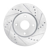 Dynamic Friction 2016-2025 Mazda 2 (Mexico) Front Right Drilled & Slotted Silver Brake Rotor by Dynamic Friction Company 631-91003R
