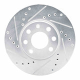 R1 Concepts 2000-2005 Chevrolet Astra (Mexico) Front Left Drilled & Slotted Silver Brake Rotor by R1 Concepts 631-92001L