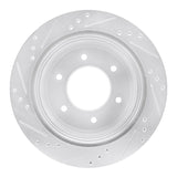 Dynamic Friction 2015-2017 Mitsubishi Montero Limited (Mexico) Rear Right Drilled & Slotted Silver Brake Rotor by Dynamic Friction Company 631-92006R