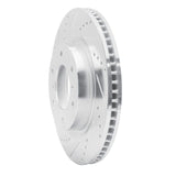 Dynamic Friction 2008-2017 Mitsubishi Montero Limited (Mexico) Front Left Drilled & Slotted Silver Brake Rotor by Dynamic Friction Company 631-92007L