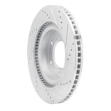 Dynamic Friction 2008-2017 Mitsubishi Montero Limited (Mexico) Front Left Drilled & Slotted Silver Brake Rotor by Dynamic Friction Company 631-92007L