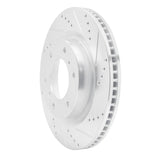 Dynamic Friction 2008-2017 Mitsubishi Montero Limited (Mexico) Front Right Drilled & Slotted Silver Brake Rotor by Dynamic Friction Company 631-92007R