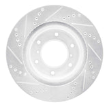 Dynamic Friction 2008-2017 Mitsubishi Montero Limited (Mexico) Front Right Drilled & Slotted Silver Brake Rotor by Dynamic Friction Company 631-92007R
