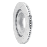 Dynamic Friction 2008-2017 Mitsubishi Montero Limited (Mexico) Front Right Drilled & Slotted Silver Brake Rotor by Dynamic Friction Company 631-92007R