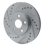 Dynamic Friction 2009-2015 Toyota Corolla (Mexico) Front Left Drilled & Slotted Silver Brake Rotor by Dynamic Friction Company 631-92009L