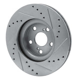 Dynamic Friction 2009-2015 Toyota Corolla (Mexico) Front Left Drilled & Slotted Silver Brake Rotor by Dynamic Friction Company 631-92009L