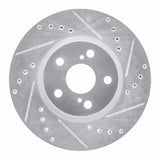 Dynamic Friction 2009-2015 Toyota Corolla (Mexico) Front Right Drilled & Slotted Silver Brake Rotor by Dynamic Friction Company 631-92009R