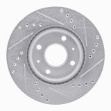 Dynamic Friction 2007-2014 Peugeot 207 (Mexico) Rear Left Drilled & Slotted Silver Brake Rotor by Dynamic Friction Company 631-92017L