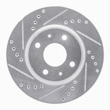 Dynamic Friction 2007-2014 Peugeot 207 (Mexico) Rear Left Drilled & Slotted Silver Brake Rotor by Dynamic Friction Company 631-92017L