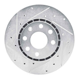 R1 Concepts 1998-1999 Chevrolet Tigra (Mexico) Front Left Drilled & Slotted Silver Brake Rotor by R1 Concepts 631-92018L
