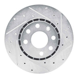 R1 Concepts 1998-1999 Chevrolet Tigra (Mexico) Front Right Drilled & Slotted Silver Brake Rotor by R1 Concepts 631-92018R