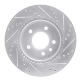 Dynamic Friction 2010-2017 Volkswagen Amarok (Mexico) Front Left Drilled & Slotted Silver Brake Rotor by Dynamic Friction Company 631-92019L