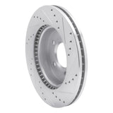 Dynamic Friction 2010-2017 Volkswagen Amarok (Mexico) Front Left Drilled & Slotted Silver Brake Rotor by Dynamic Friction Company 631-92019L