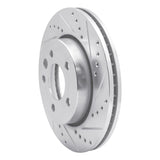 Dynamic Friction 2010-2017 Volkswagen Amarok (Mexico) Front Right Drilled & Slotted Silver Brake Rotor by Dynamic Friction Company 631-92019R