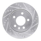 Dynamic Friction 2010-2017 Volkswagen Amarok (Mexico) Front Right Drilled & Slotted Silver Brake Rotor by Dynamic Friction Company 631-92019R