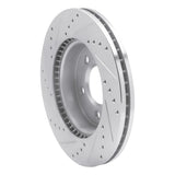 Dynamic Friction 2010-2017 Volkswagen Amarok (Mexico) Front Right Drilled & Slotted Silver Brake Rotor by Dynamic Friction Company 631-92019R