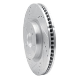 Dynamic Friction 2002-2008 Seat Alhambra Front Left Drilled & Slotted Silver Brake Rotor by Dynamic Friction Company 631-92027L