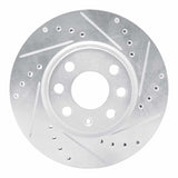 Dynamic Friction 2002-2017 Chevrolet Meriva (Mexico) Front Right Drilled & Slotted Silver Brake Rotor by Dynamic Friction Company 631-92031R