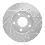 Dynamic Friction 2002-2007 Nissan X-Trail (Mexico) Front Right Drilled & Slotted Silver Brake Rotor by Dynamic Friction Company 631-92033R