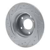 Dynamic Friction 2005-2012 BMW 120i (Mexico) Rear Right Drilled & Slotted Silver Brake Rotor by Dynamic Friction Company 631-92034R