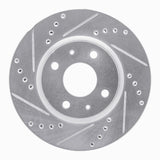 Dynamic Friction 2011-2015 Chevrolet Matiz (Mexico) Front Left Drilled & Slotted Silver Brake Rotor by Dynamic Friction Company 631-92036L