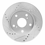 Dynamic Friction 2013-2019 Toyota Hilux (Mexico) Front Left Drilled & Slotted Silver Brake Rotor by Dynamic Friction Company 631-92042L