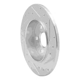 Dynamic Friction 2009-2015 Toyota Corolla (Mexico) Rear Left Drilled & Slotted Silver Brake Rotor by Dynamic Friction Company 631-92043L