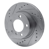 Dynamic Friction 2005-2007 BMW 120i (Mexico) Front Left Drilled & Slotted Silver Brake Rotor by Dynamic Friction Company 631-92046L