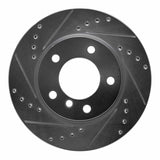 Dynamic Friction 2005-2007 BMW 120i (Mexico) Front Left Drilled & Slotted Silver Brake Rotor by Dynamic Friction Company 631-92046L