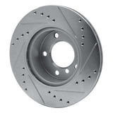 Dynamic Friction 2005-2007 BMW 120i (Mexico) Front Left Drilled & Slotted Silver Brake Rotor by Dynamic Friction Company 631-92046L