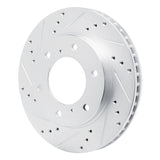Dynamic Friction 2007-2017 Mitsubishi Montero Sport (Mexico) Front Left Drilled & Slotted Silver Brake Rotor by Dynamic Friction Company 631-92047L